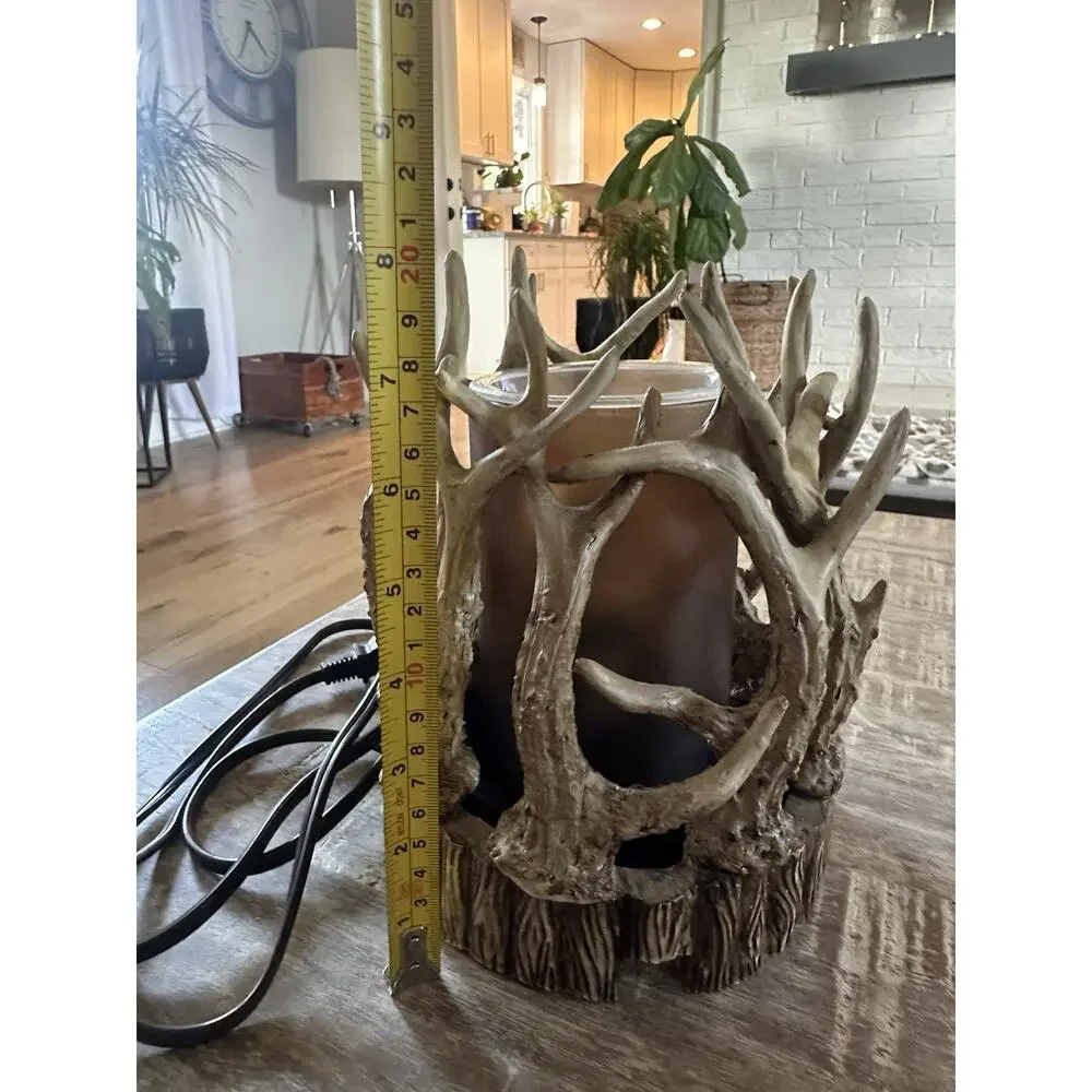 Rustic Antler Candle Warmer W/Light Nice Quality!